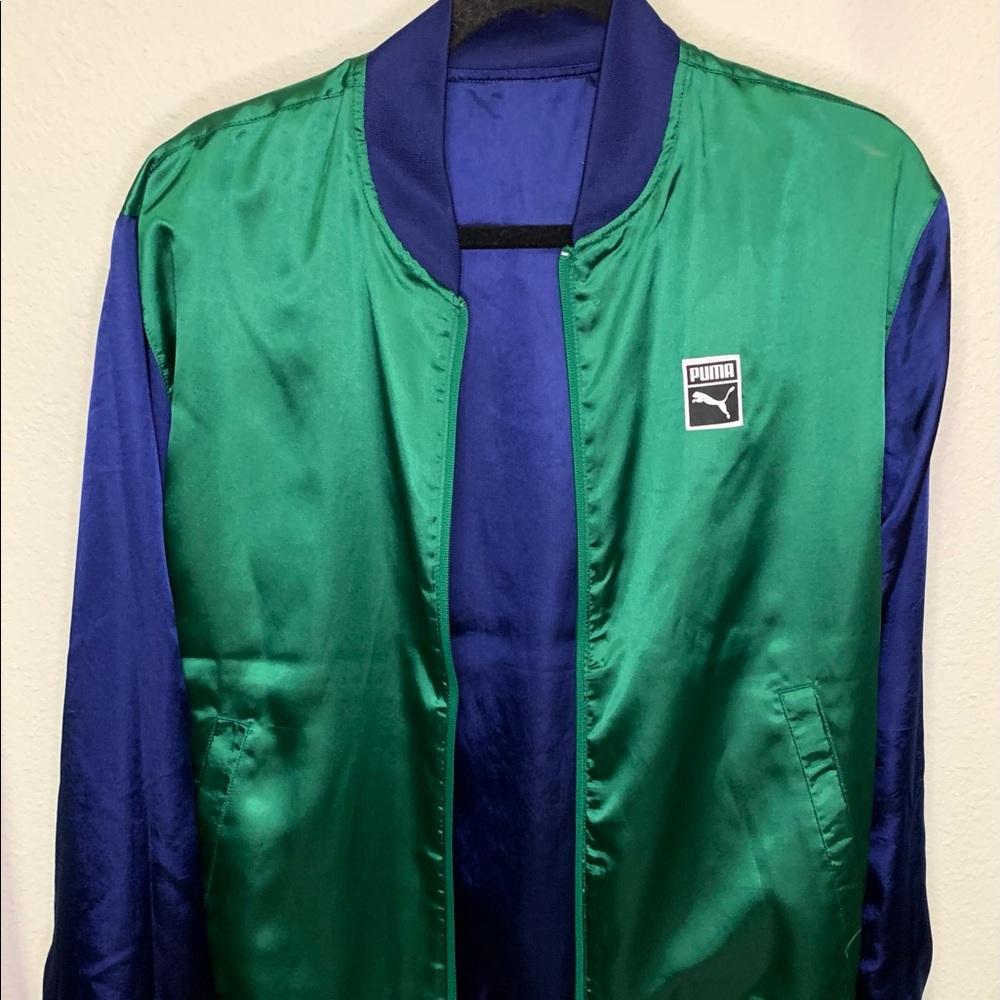 NWT reversible satin Puma jacket